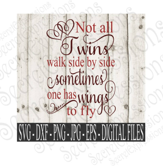 Download Not All Twins Walk Side By Side Svg, Digital File, SVG ...