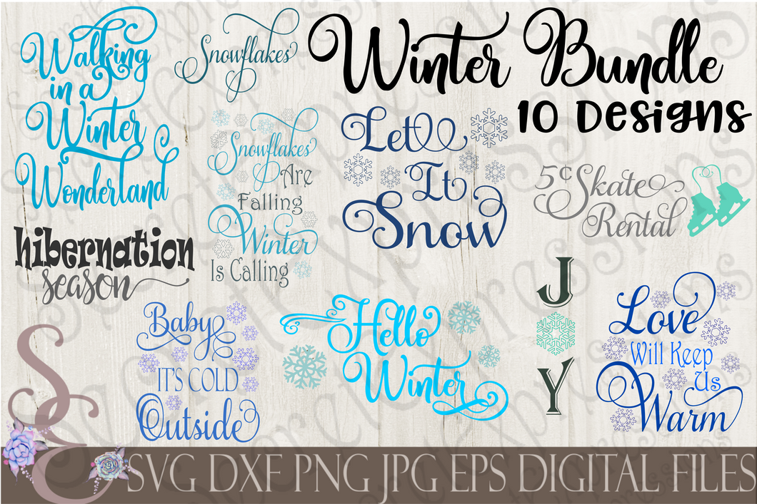 Download Winter SVG Bundle 10 Designs, Digital File, SVG, DXF, EPS, Png, Jpg, C - Secret Expressions SVG