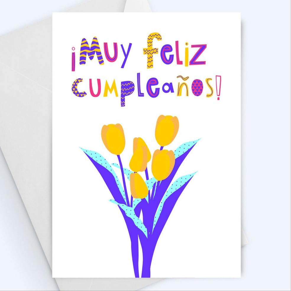 Happy Birthday Greeting Card, ¡muy feliz cumpleaños! - Tarjeta de feli –  CardCraft