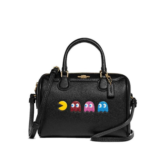 Mini Bennett Satchel in Signature Canvas with Ms. PacMan - Seven Season