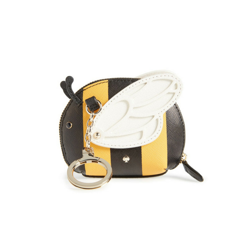 Picnic Perfect Bee Stripe Leather Coin Purse - Seven Season