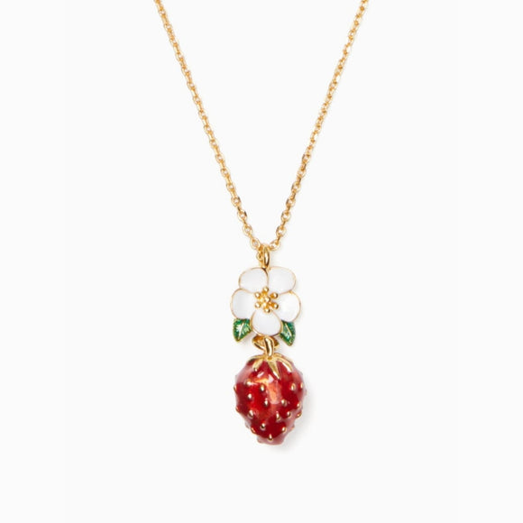 Picnic Perfect Strawberry Pendant Necklace - Seven Season