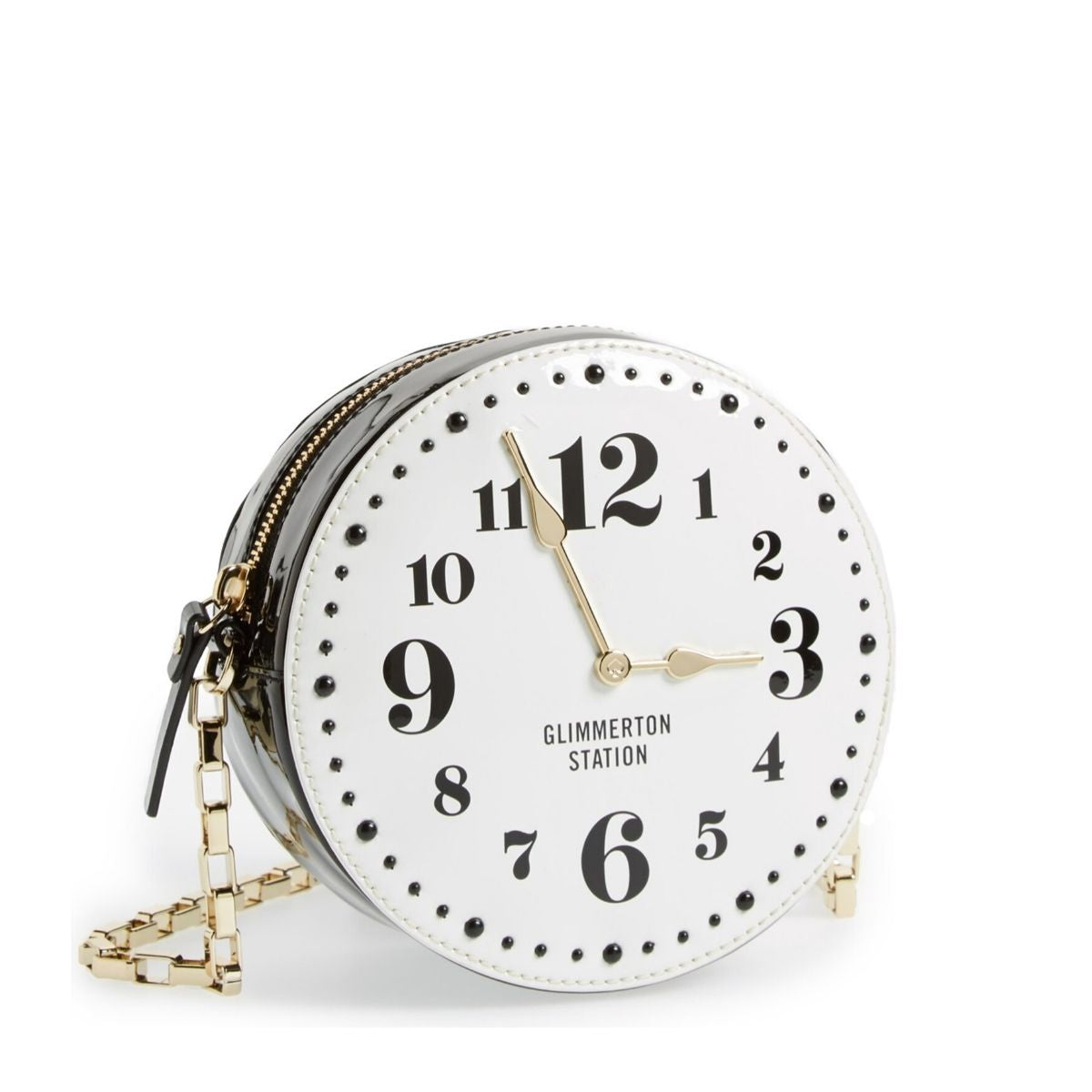 All Aboard – Glimmerton Station Clock Patent Leather Crossbody Bag - Seven  Season