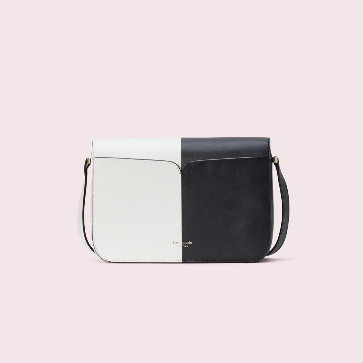 Nicola Bicolor Twistlock Medium Black and Optic White Shoulder Bag - Seven  Season