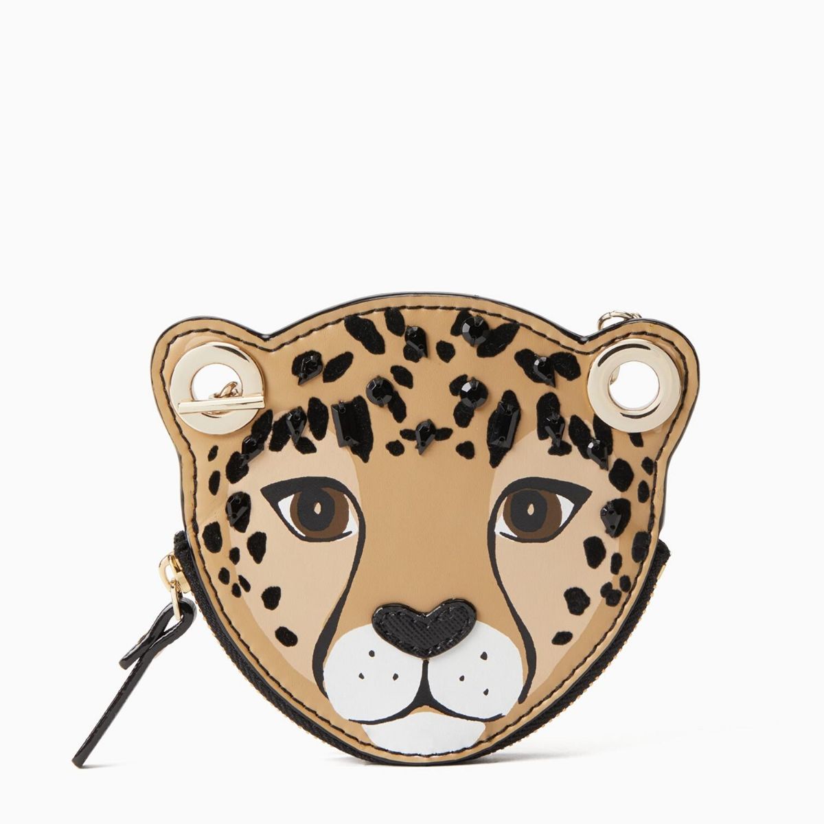 kate spade run wild leopard coin purse