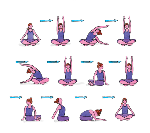 Easy Pose Warm Up Flow Yoga (Sukhasana Warm Up Vinyasa)