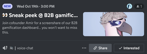 Discord event for B2B gamification