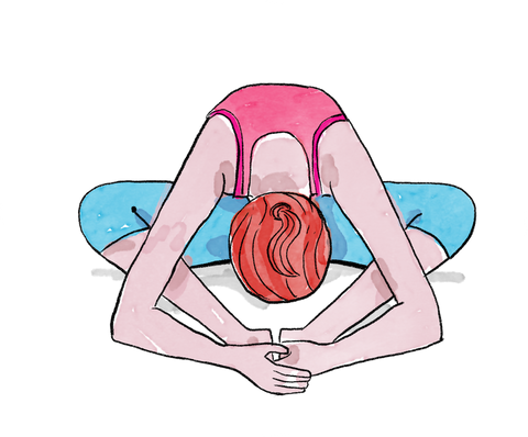 Brunette Woman Practicing Seated Forward Bend Pose Yoga Mat Home Stock  Photo by ©IgorVetushko 470892142