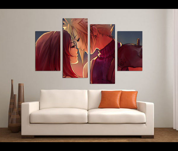 4 Pieces Final Fantasy Canvas Art Print Game Canvas Painting Wall Art Decor Awesomever