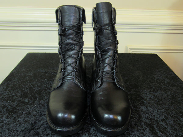 black mens work boots