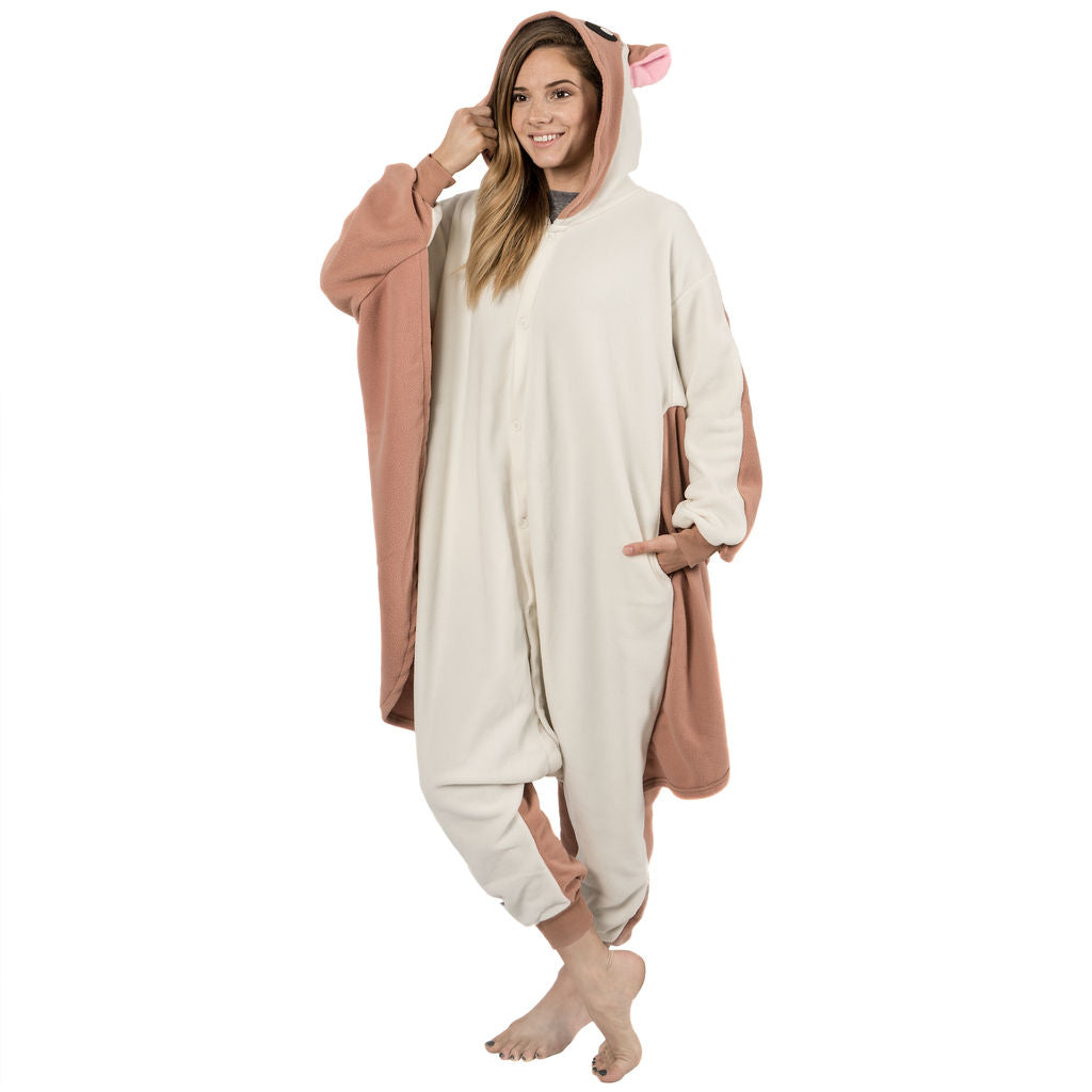 Emolly Fashion Adult Flying Squirrel Onesie Costume Pajamas For Adults