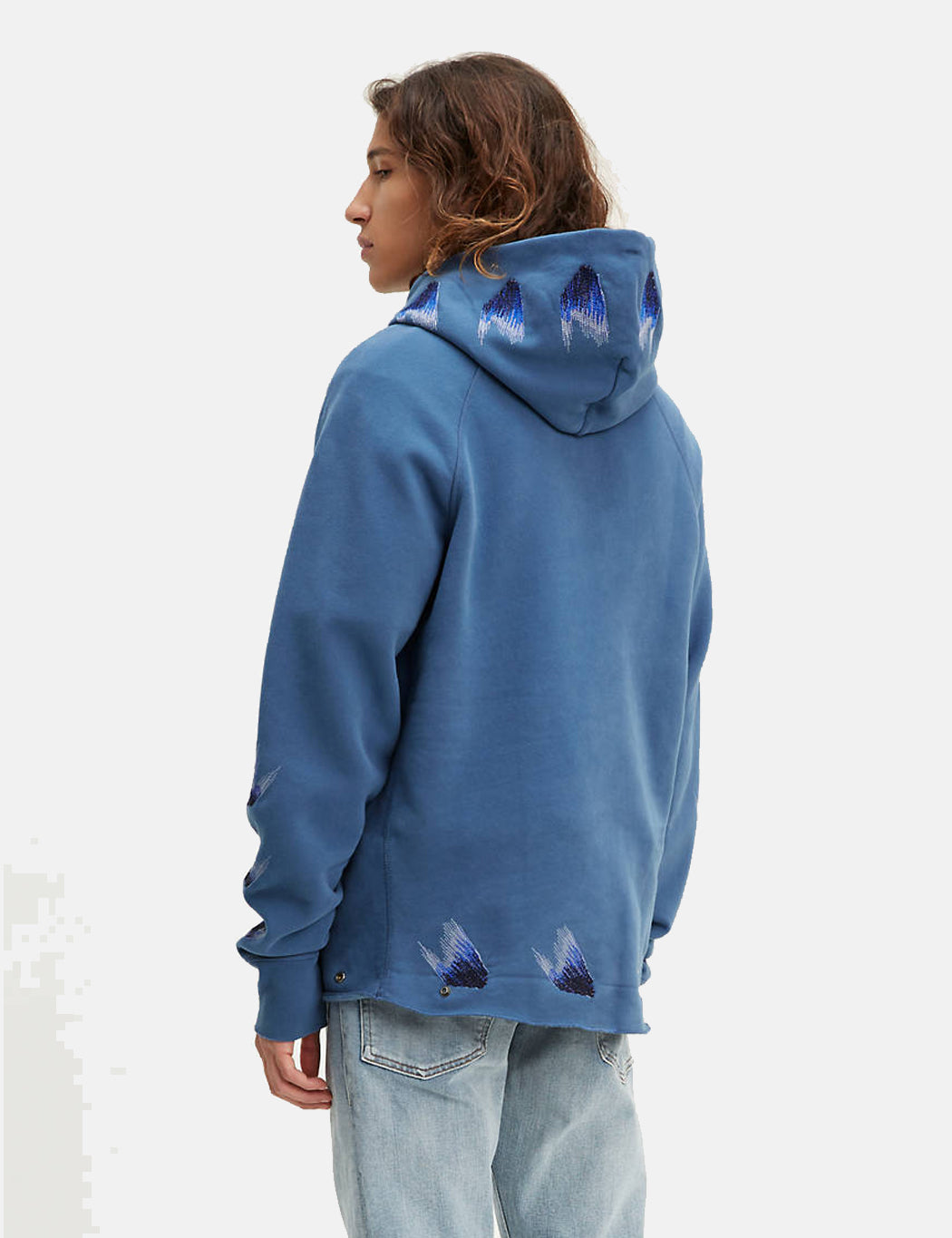 unhemmed hoodie