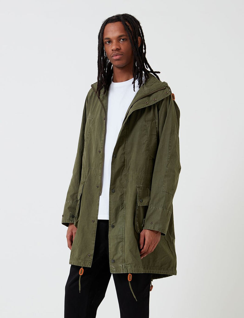 Barbour x EG Washed Highland Parka - Olive | URBAN EXCESS – URBAN