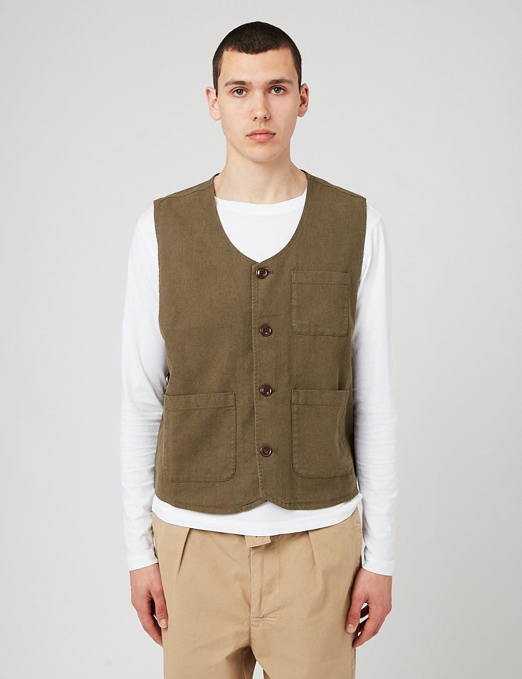 barbour wool vest