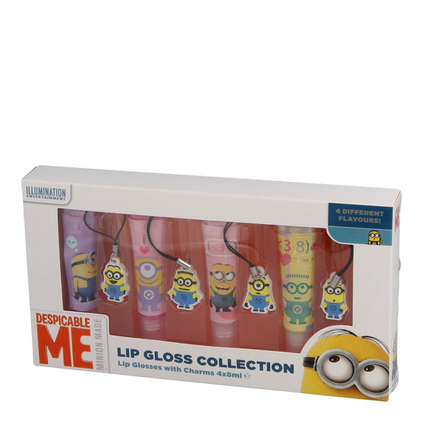 Illumination Entertainment Despicable Me Minion Made Lipgloss Collection with Decorative Charms~4-Stück