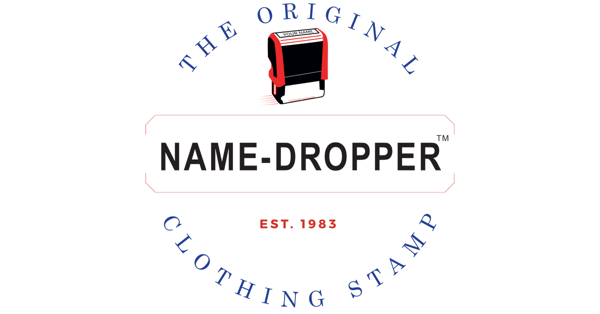 NAME-DROPPER™ Permanent Ink Clothing Stamp & Laundry Marker –