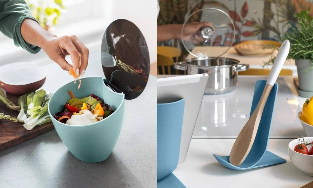 Mepal Calypso Food Waste Bin & Blim Plus Stan Ladle Rest - Modern Quests