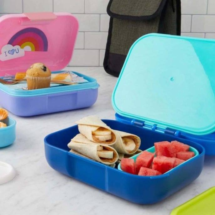 Neat Bento Jr. Kids Lunch Box - Blue, Modern Quests