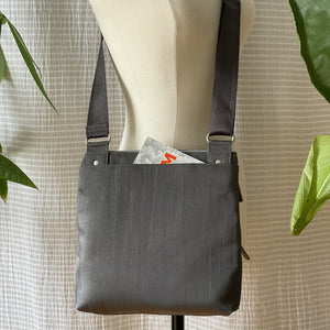 NICO - Small Nylon Multi-Pocket Bag | Stone | Adjustable Cross-Body Strap 1.5" W | New Release