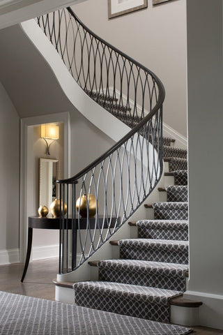 Curved Railing, Metal, Ornate, Wrought Iron Handrail