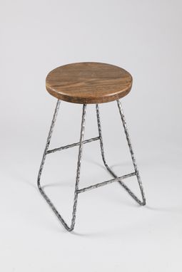 Handmade Bar stool, Wood and Metal