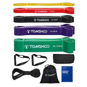 Resistance Bands Set with Handles - 5-Pack for Home Workouts - Yoga Health Store