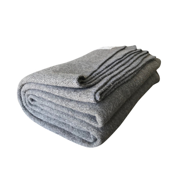 Gray Wool Blanket | Camp Blanket | Woolly Mammoth Woolen Company