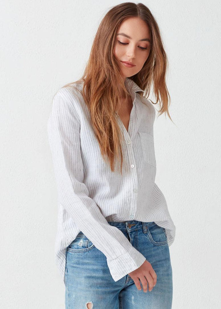 Kennedy Button Down. 100% Belgian Linen. Made in USA – Not Monday