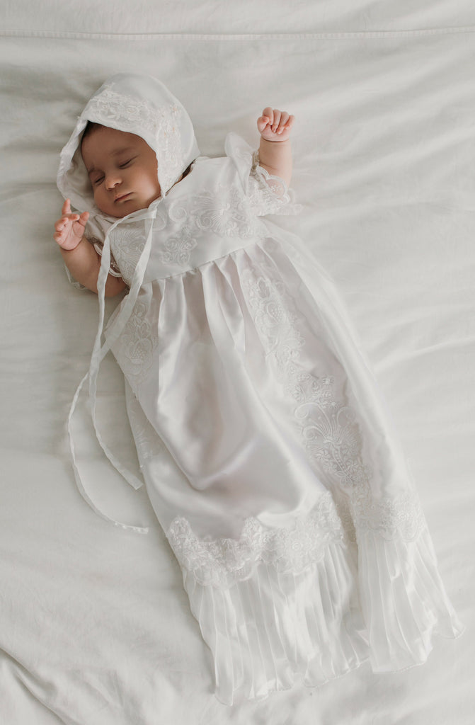 baptism gown made from wedding dress