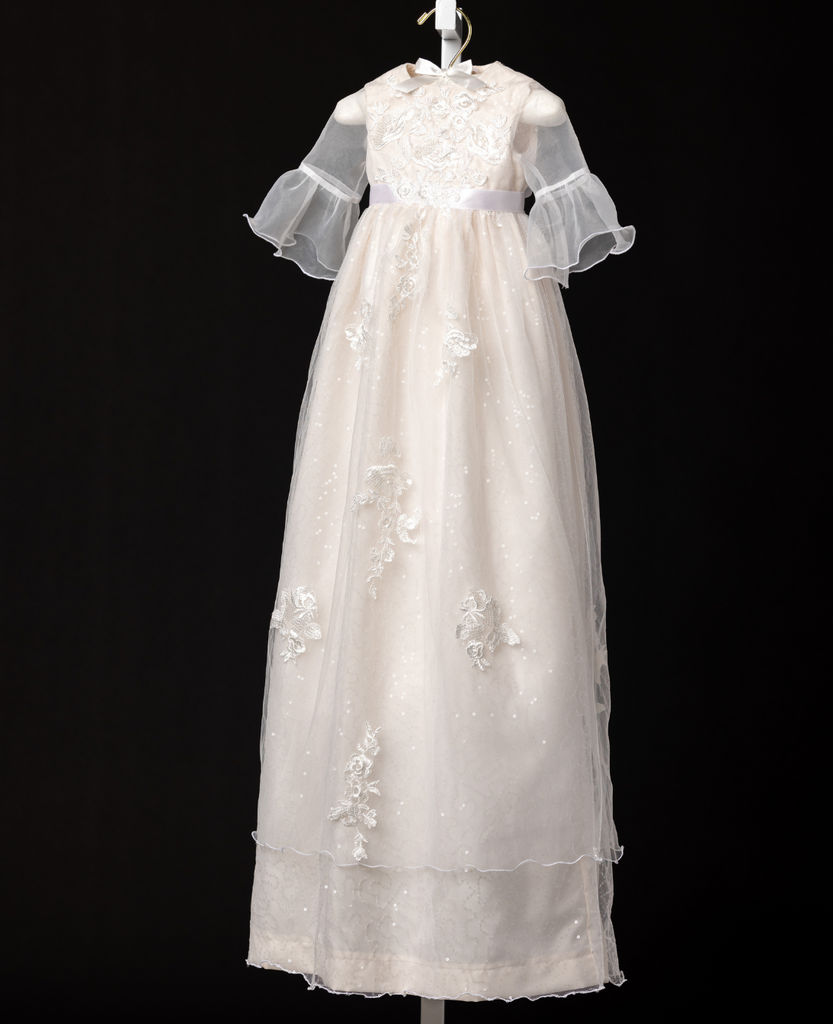 turning wedding dress into christening gown