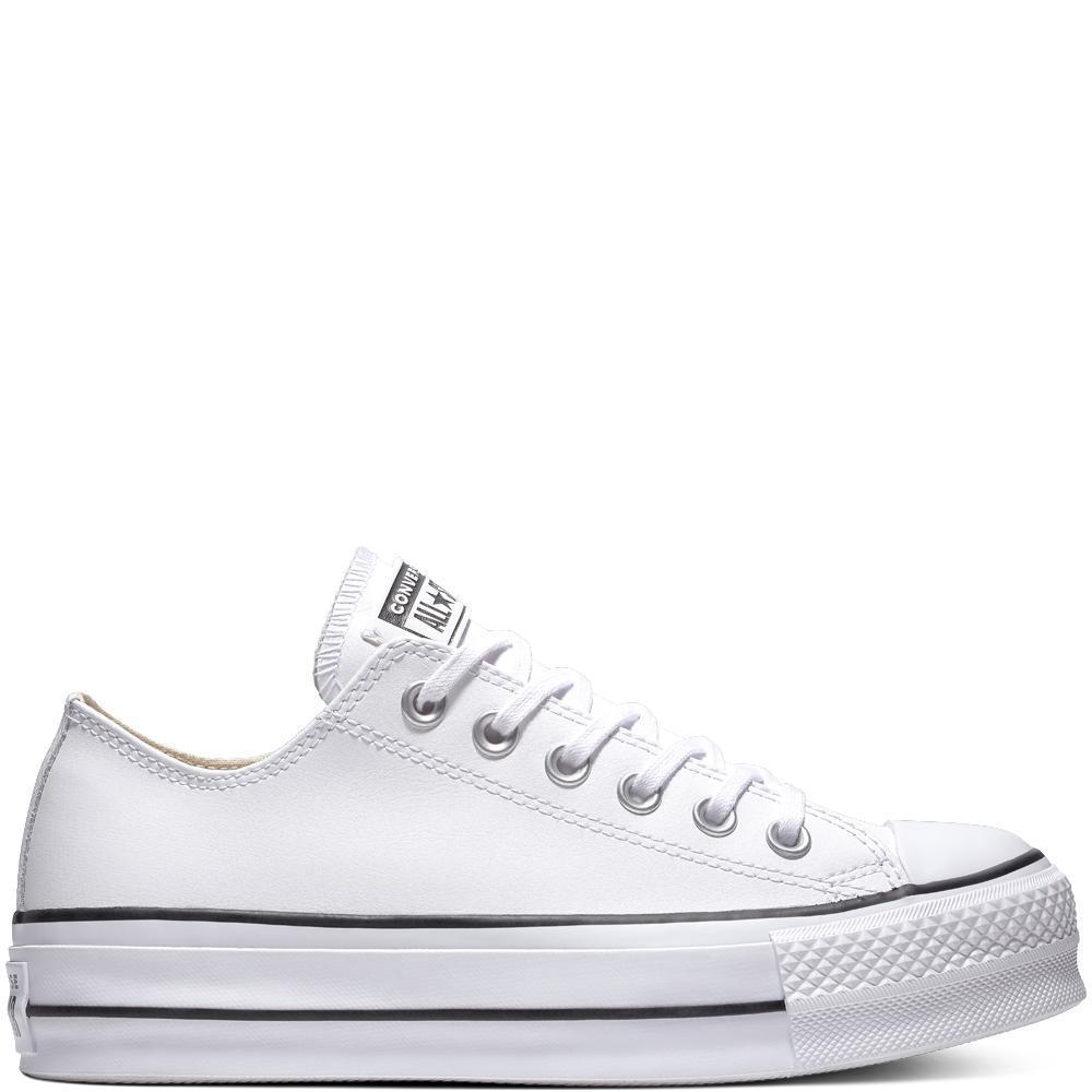 converse leather low