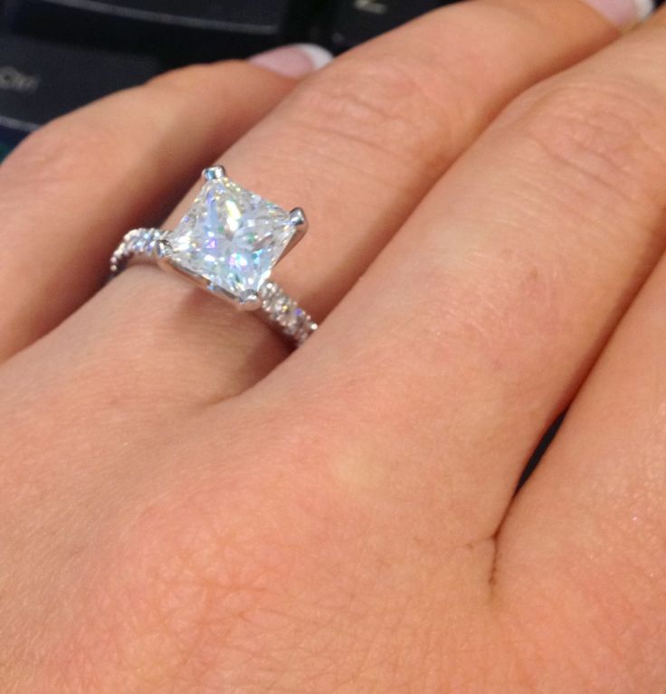 18k White Gold Plated Band made w/ Swarovski Crystal Stone Engagement Ring  | eBay