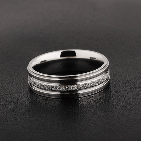 Silver Matte Titanium Couple Ring - Zoey - Zoey Philippines