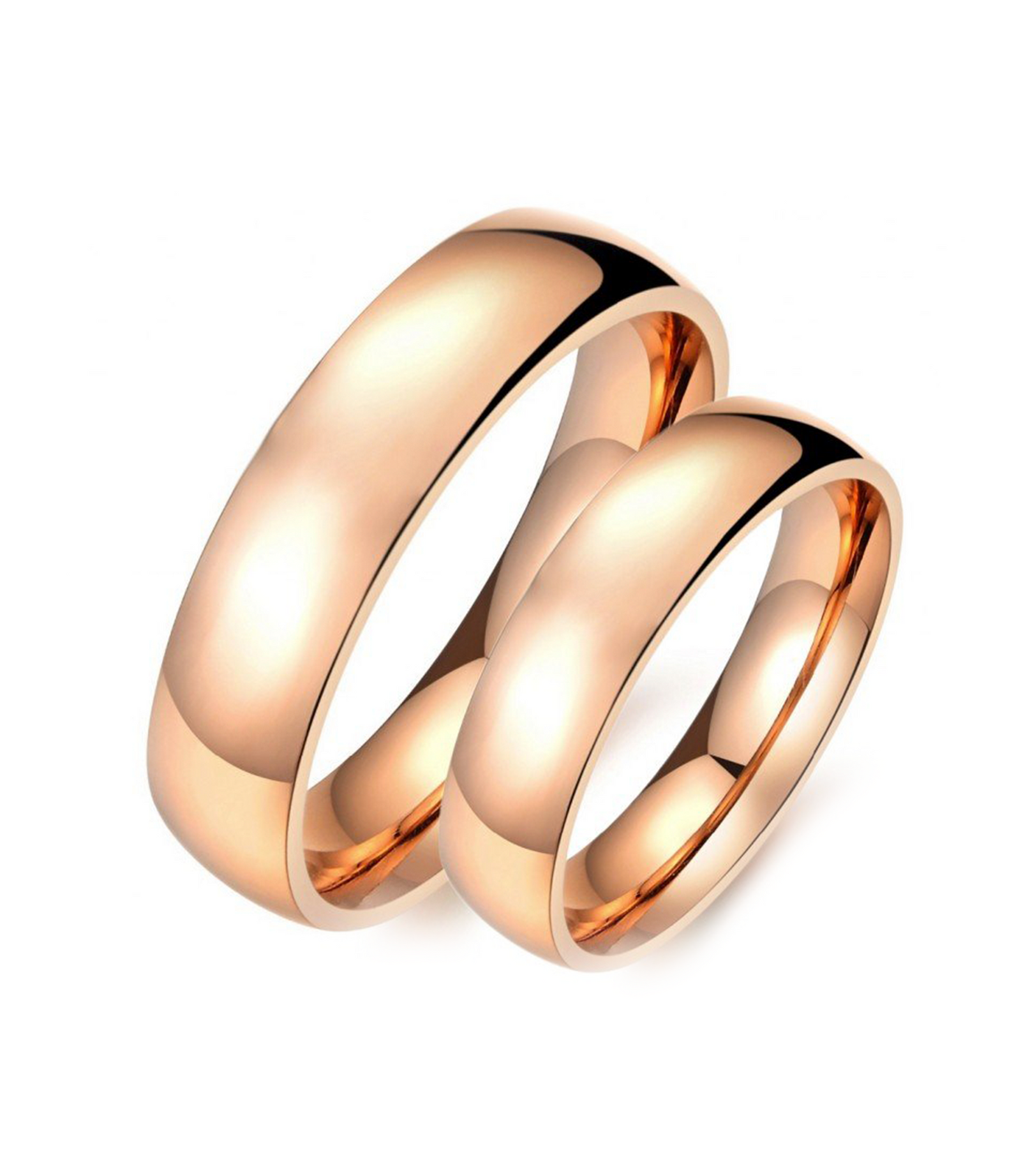 White Natural Diamond His And Hers Wedding Band Ring Set 14K Rose Gold  (0.38 Cttw) By Jewel Zone US - Walmart.com