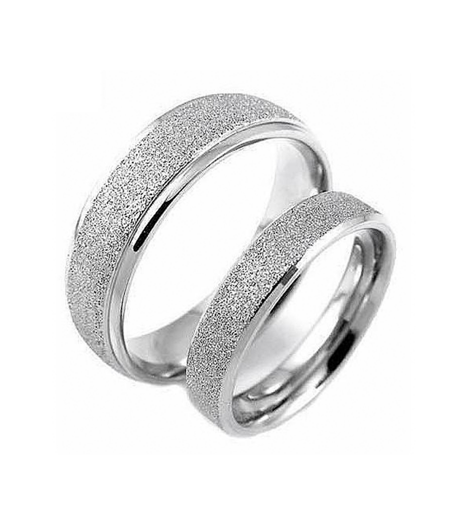 Silver Matte Titanium Couple Ring (Men) - Zoey - Zoey Philippines