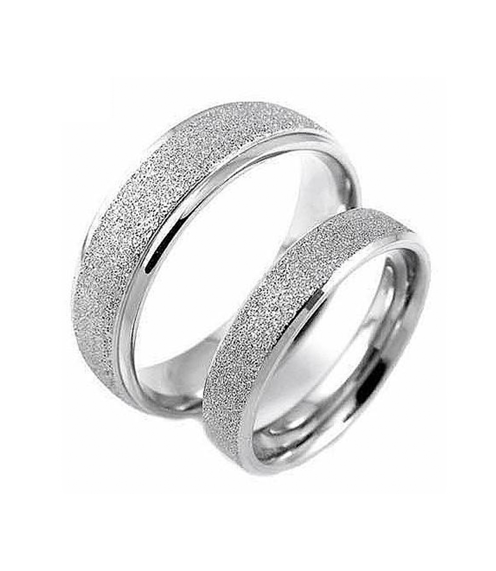 Sterling Silver 2-Band Engagement/Wedding Ring Set Round Cut.Wholesale -  925Express