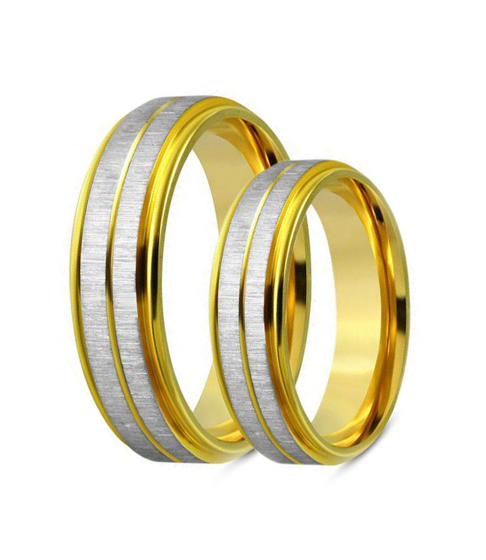 Ross Gold Inlay Titanium Wedding Ring - Zoey - Zoey Philippines