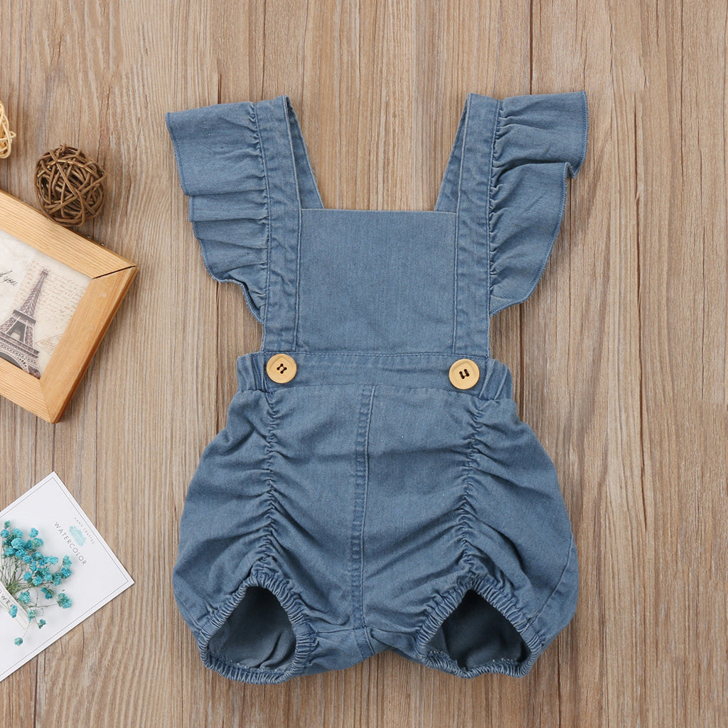 Little Farm Girl Denim Jumpsuit – babyfab