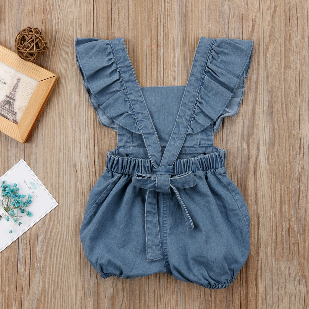 Little Farm Girl Denim Jumpsuit – babyfab