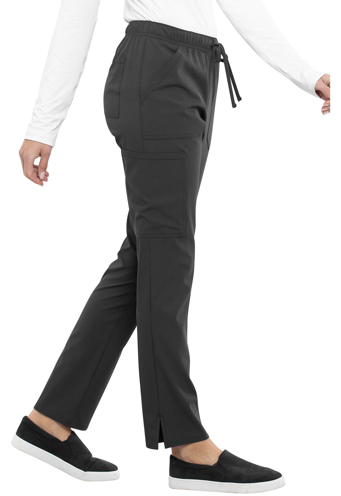 Mid Rise Straight Leg Drawstring Pant by Elle