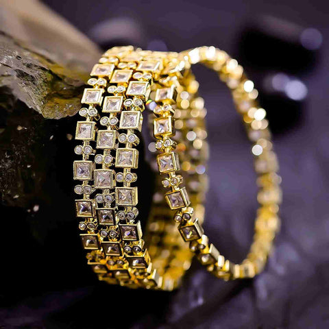 Seductive Golden Austrian Stone Gold Plated Traditional Set