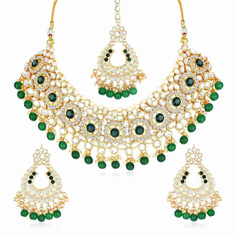 Trushi by Sukkhi Astonish Gold Plated Necklace Set