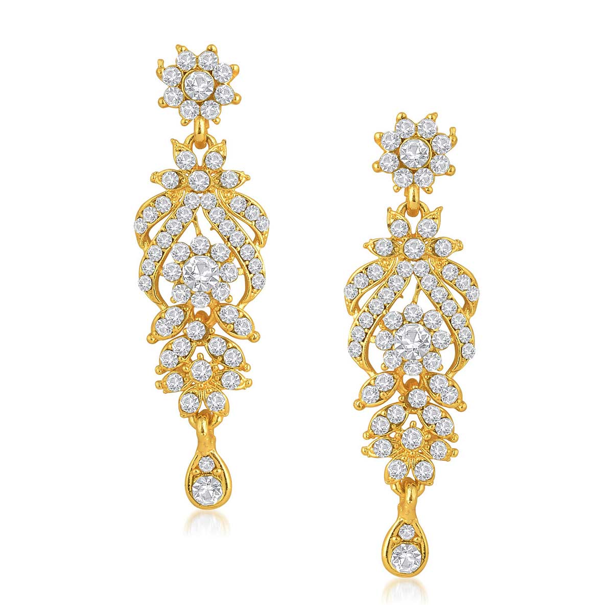Sukkhi Trendy Gold Plated Australian Diamond Stone Studded Necklace Se ...