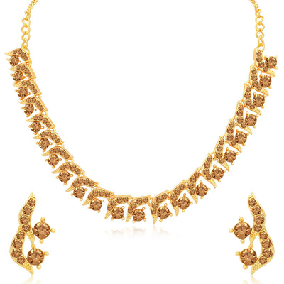 Sukkhi Blossomy Gold Plated Necklace Set Combo For Women
