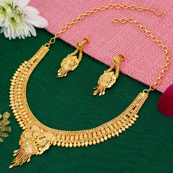 1 gm gold necklace set