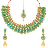 Sukkhi Eye-Catching Gold Plated Choker Necklace Set For Women
