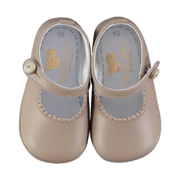 taupe baby shoes