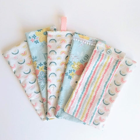 Group of fabric bookmarks