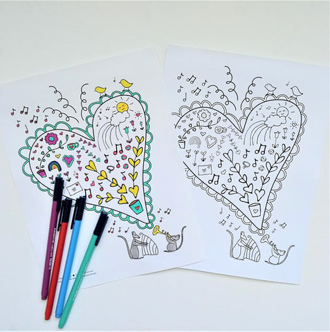  Five Patch Design Valentines Coloring Page free printable