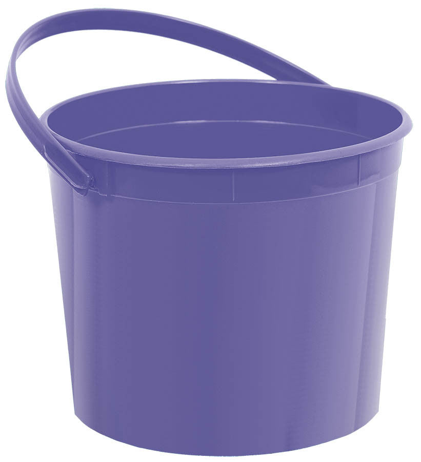 purple plastic bucket